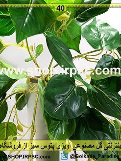 گل مصنوعی آویزی پتوس سبز | گل آویز برگی پتوس سبز