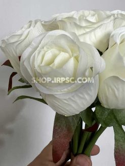 فروش بوته گل مصنوعی رز سفید