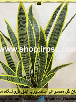 نمای نزدیک گل مصنوعی سانسوریا ابلق کدIRPSC006