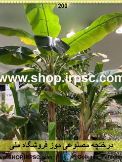 نمای بالای درختچه مصنوعی موز کدIRPSC039