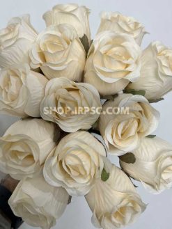 خرید بوته گل مصنوعی رز شیری