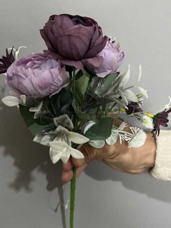 خرید بوته گل مصنوعی پیونی و مینا