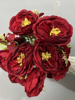 عکس بوته گل مصنوعی پیونی و آرتانزیا 50 سانتی