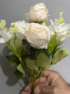 سفارش بوته گل مصنوعی رز و شکوفه 30 سانتی