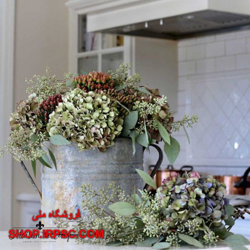 تزیین آشپزخانه با گل مصنوعی