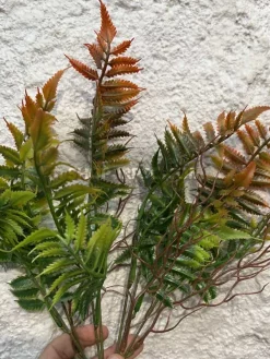 قیمت بوته مصنوعی سرخس سبز و قرمز