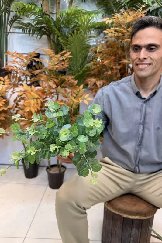 خرید بوته مصنوعی اکالیپتوس 45 سانتی