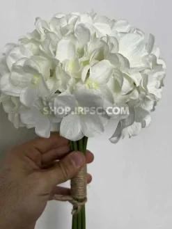 خرید دسته گل مصنوعی هورتانسیا سفید