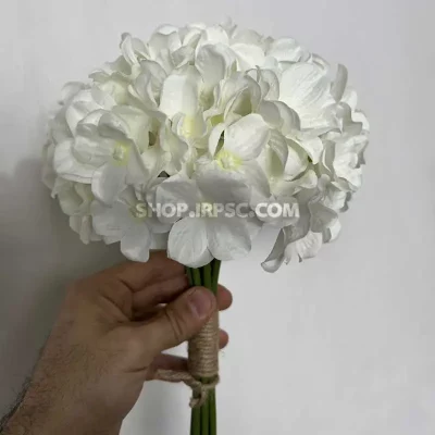 خرید دسته گل مصنوعی هورتانسیا سفید