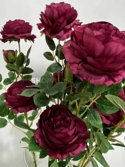 خرید شاخه گل مصنوعی نسترن زرشکی