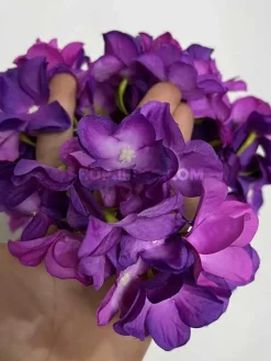 قیمت دسته گل مصنوعی هورتانسیا بنفش