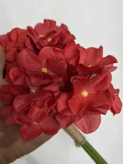 قیمت دسته گل مصنوعی هورتانسیا قرمز