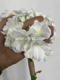 فروش دسته گل مصنوعی هورتانسیا سفید