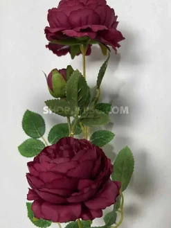 عکس شاخه گل مصنوعی نسترن زرشکی