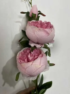 عکس شاخه گل مصنوعی پیونی صورتی