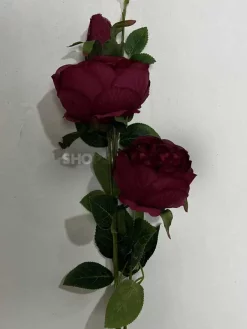 عکس شاخه گل مصنوعی پیونی زرشکی