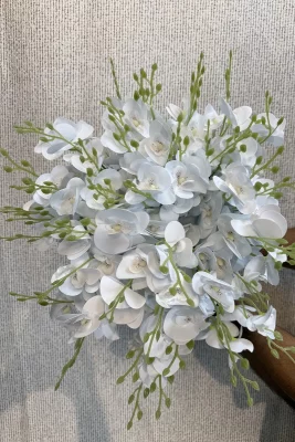 فروش بوته گل مصنوعی ارکیده سفید