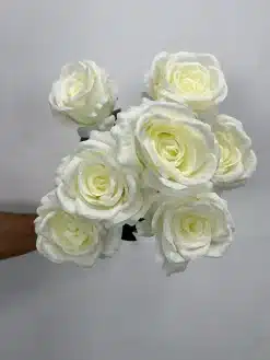 خرید بوته گل رز مصنوعی سفید