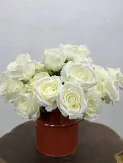 بوته گل رز مصنوعی سفید