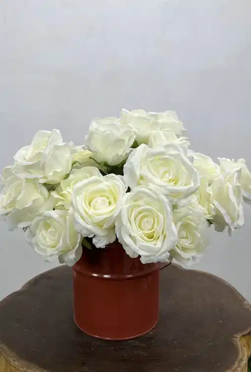 بوته گل رز مصنوعی سفید