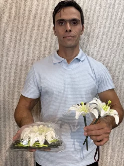 سرگل مصنوعی لیلیوم سفید