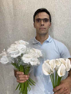 دسته گل مصنوعی شیپوری سفید