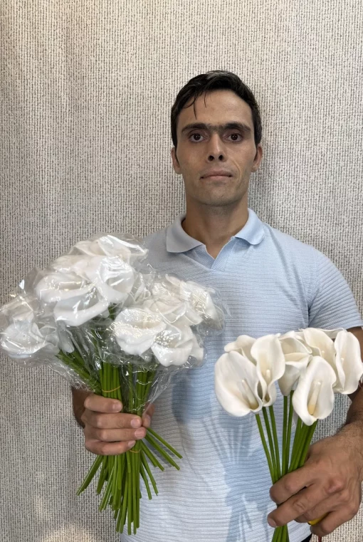 دسته گل مصنوعی شیپوری سفید