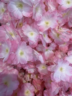 بوته گل مصنوعی شکوفه گیلاس صورتی ارزان