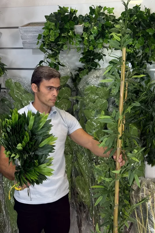 فروش برگ مصنوعی بامبو خیزران 45 سانتی