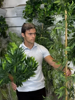 نمای برگ مصنوعی بامبو خیزران 60 سانتی