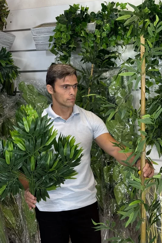 نمای برگ مصنوعی بامبو خیزران 60 سانتی