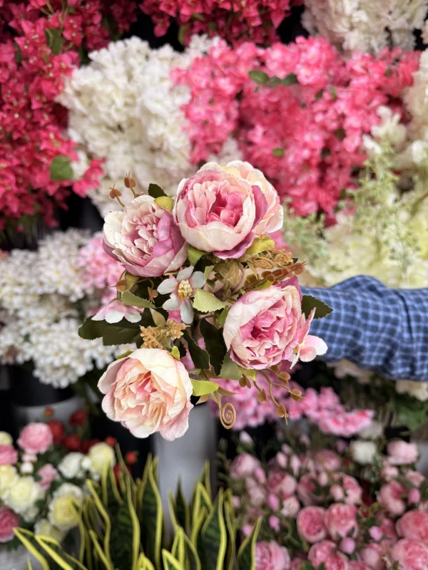 خرید بوته گل مصنوعی پیونی باشکوه؛ زیبایی ابدی در فضای شما