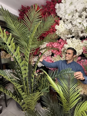 ایده‌های دکوراسیون با درختچه نخل خرما مصنوعی