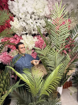 ایده‌های دکوراسیون با درختچه نخل خرما مصنوعی