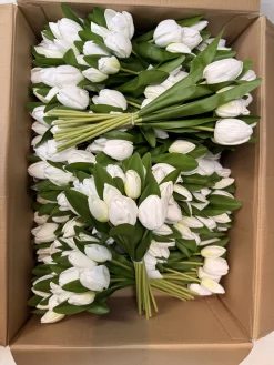 دسته گل لاله عروس مصنوعی لمسی