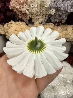 سرگل مصنوعی کوکب سفید لمسی بسته ۱۲ عددی - قطر ۱۰ سانت