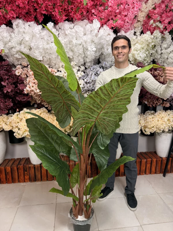 درختچه مصنوعی باباآدم سایز بزرگ ارتفاع ۱۸۰ سانتیمتر مناسب برای دکوراسیون داخلی