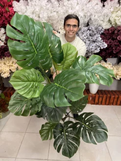 درختچه مصنوعی برگ انجیری بزرگ مدل برگ چرمی برای دکوراسیون پذیرایی