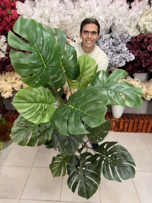 درختچه مصنوعی برگ انجیری بزرگ مدل برگ چرمی برای دکوراسیون پذیرایی