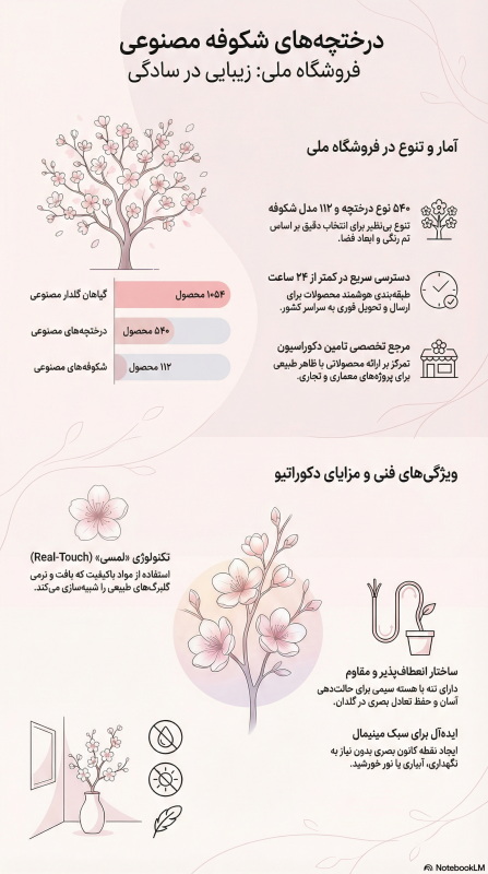 خرید شکوفه مصنوعی با کیفیت عالی | راهنمای چیدمان و نگهداری