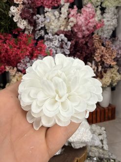 سرگل میخک و سوسن پارچهای (رنگ سفید) – بسته ۱۲ عددی