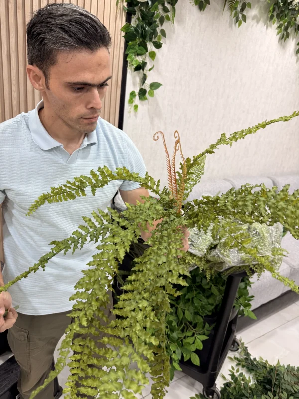 بوته سرخس مصنوعی لمسی ژلهای