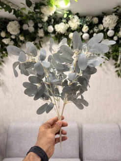 بوته مصنوعی زیتون درجه یک نقره‌ای (سیلور) – طول ۴۵ سانتی‌متر